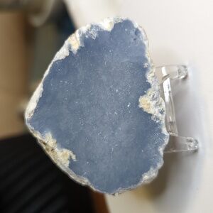 Angelite Crystal Polished Window with Rough/Raw Sides and Back